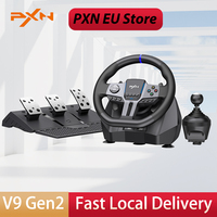 PXN V9 GEN2 Racing Gaming Steering Wheel Driving Simulator 270°/900° Vibration For PC,PS3,PS4,Switch,Xbox One,Xbox Series X/S