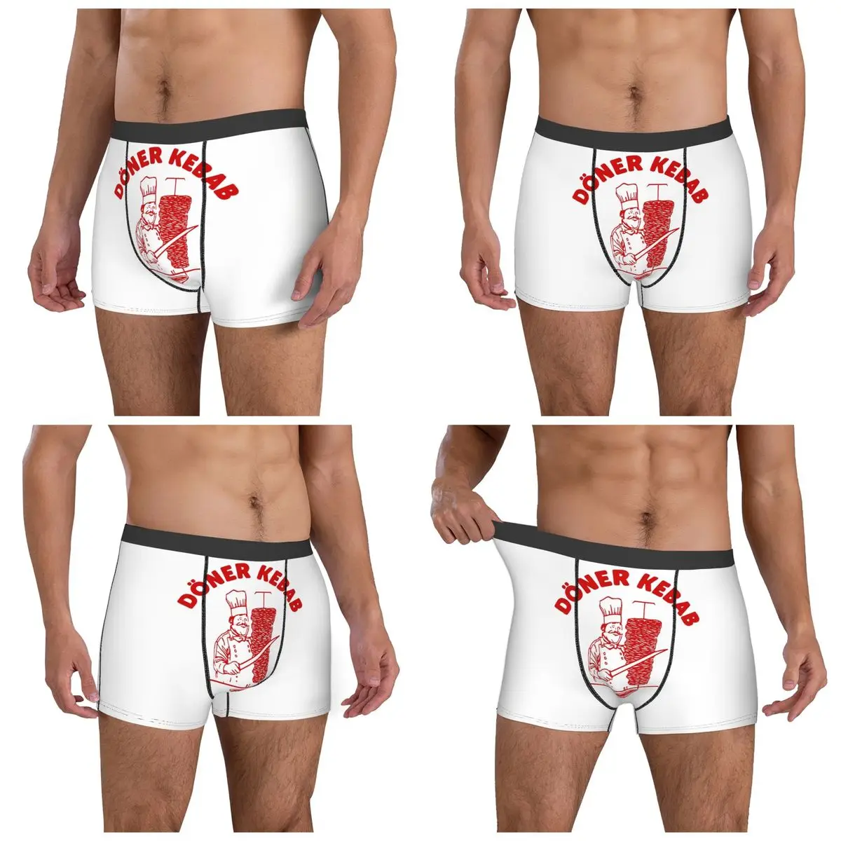 الملاكم السروال السراويل دونر كباب سراويل الرجال تهوية الملابس الداخلية لهدايا أوم رجل صديقها