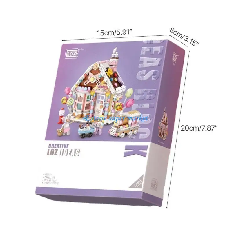 090B DIY 組み立てブロックセットキャンディーハウス組み立ておもちゃ女の子好意建設ビルディングブロック STEM おもちゃ子供女の子 6 + 年