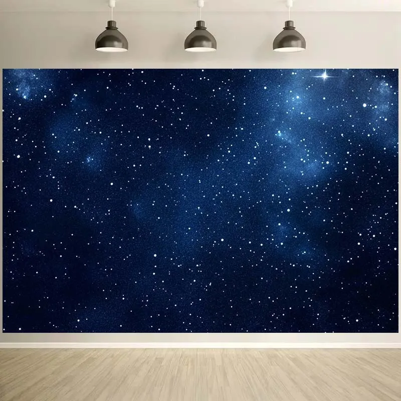 1-teilig, Sternenhimmel-Hintergrundstoff aus Polyesterfaser, Nachthimmel-Sterne, Sternenhimmel-Vorhang, Bühnenhintergrundstoff