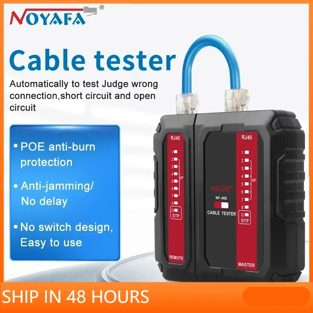 NOYAFA NF-466 Network Cable Tester POE Wire Checker Launcher And Receiver UTP STP Cable Continuity Tester Wire Cable Tracker