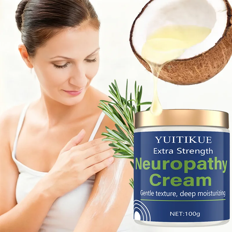 Extra Strength Neuropathy Cream Gentle Texture Deep Penetration Moisturizing Plant Extraction Full Body Use Skin Care 100g