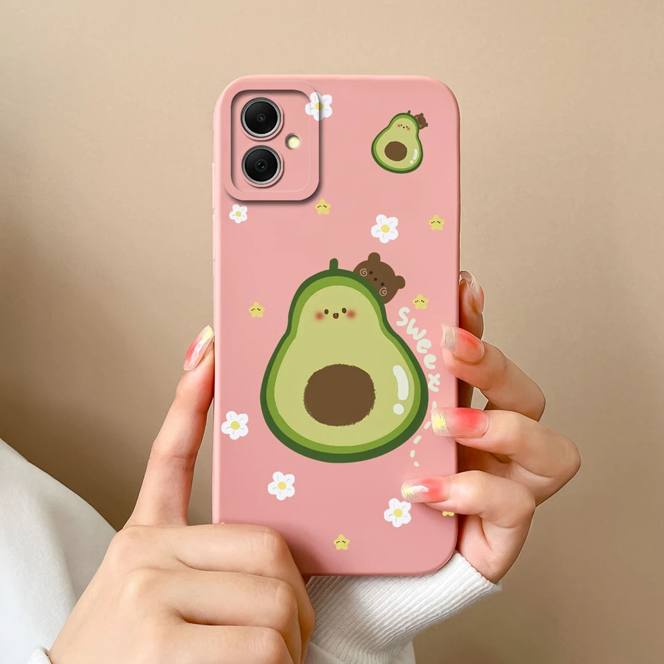 Phone Case For Samsung Galaxy A05 A 05 Sweet Girls Cartoon Matte Liquid Silicone Shell For SamsungA05S A05s Shockproof Funda