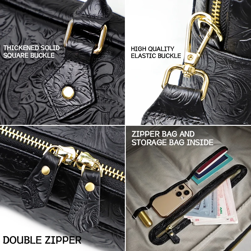 กระเป๋าเอกสารผู้ชายกระเป๋าถือหนัง Retro Cowhide ชั้นกระเป๋าแล็ปท็อป Crazy Horse หนังไหล่ Messenger กระเป๋ากระเป๋าหรูหรา