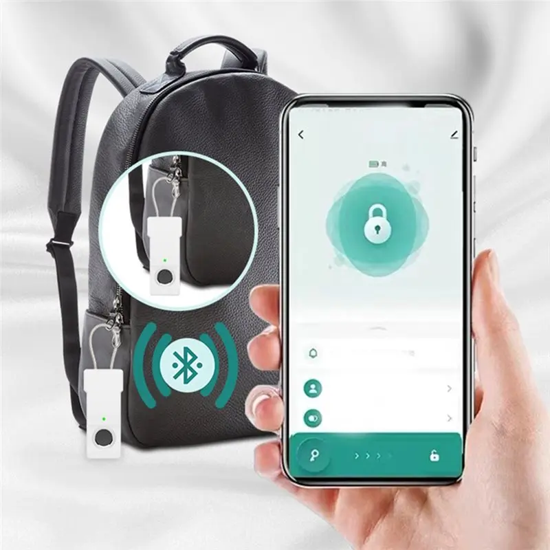 Y43A-Tuya بلوتوث بصمة قفل مكافحة سرقة قفل برمز مجمع لحقيبة الأمتعة مفتاح صغير #2