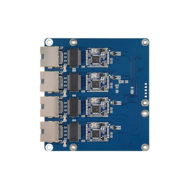 SKU-33364 PCIE TO 4-CH 2.5G ETH plank B Waveshare PCIe 4-Ch Gigabit Board For razzing PI 5 , Supports Raspberry Pi OS Driver-Fre