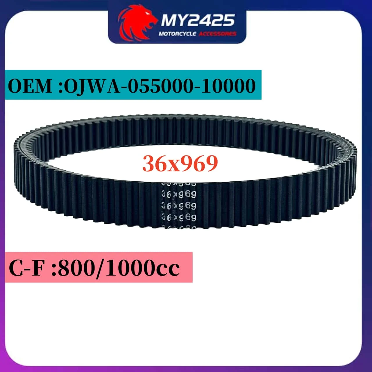 

36 969 36.0*969 Drive Belt For C-FMOTO 1000 800 850 950 0800055000 0JWA-055000-10000 X10 U10 Z10 969 36