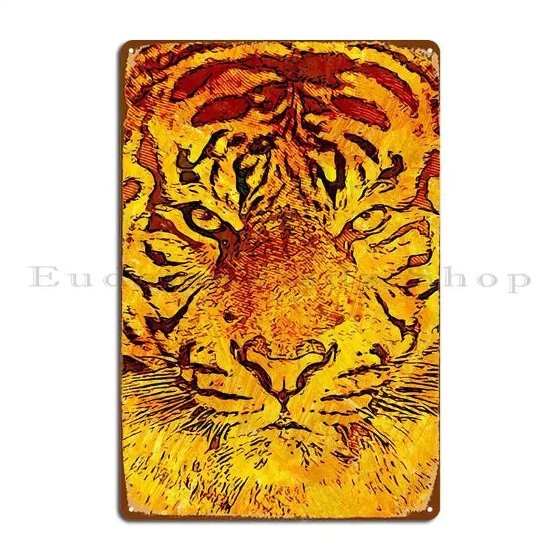 TIGER CONFIDENCE Metal Signs Design Wall Decor Garage Design Classic Tin Sign Poster