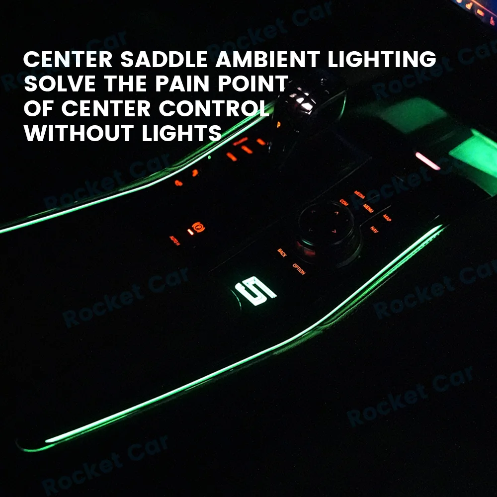 For BMW New 5 Series 6GT G30 G32 M5 Car Center Console Saddle Light Interior Decorative Lamp Refit LED 11 Colours Ambient Lights 6
