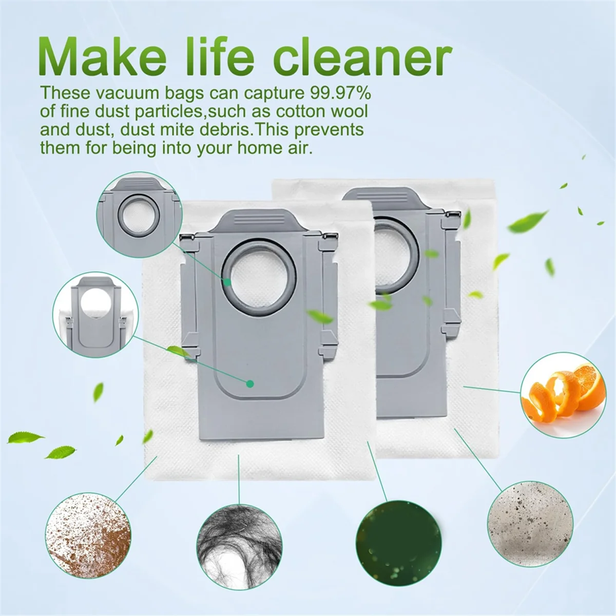 27PCS for Q MaxV / P10 Pro Robot Vacuums Replace Part Main Side Brush Filter Mop Cloths Dust Bag