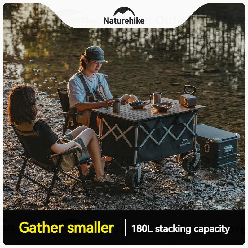 Naturehike Folding Trolley All Terrain Gathering Cart Outdoors  Wagon Hand Camping Shopping Picnic Portable Multifunction