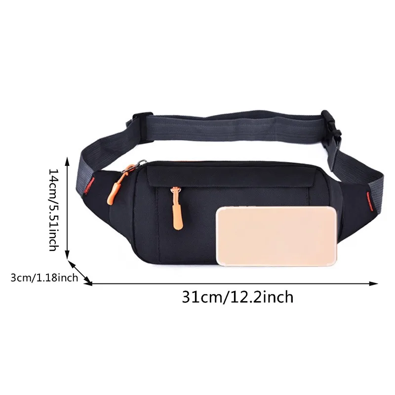 Men\'s Breast Package Waterproof Outdoor Sports Bag Oxford Pouch Korean-style Waist Bag Fanny Pouch Crossbody Male Banana Bag
