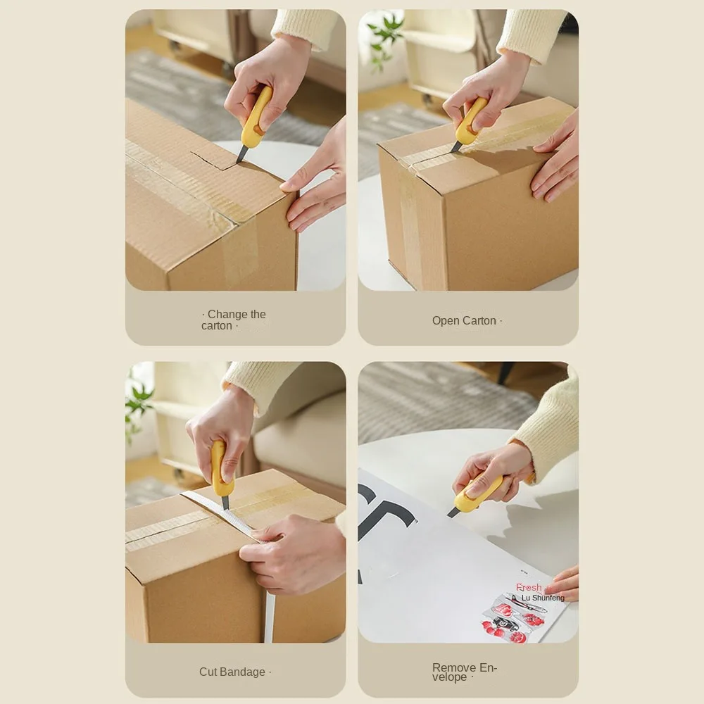 New Magnetic Mini Box Cutter Retractable Portable Letter Opener Utility Cutter Opener Paper Cutting Tool