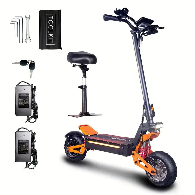 STLF EU US Voorraad Opvouwbare Elektrische Scooter 11 inch Off Road 1200 W 5000 W 6000 w Dual Motor Snelle Snelheid Scooters Grote LCD Scherm Escoo