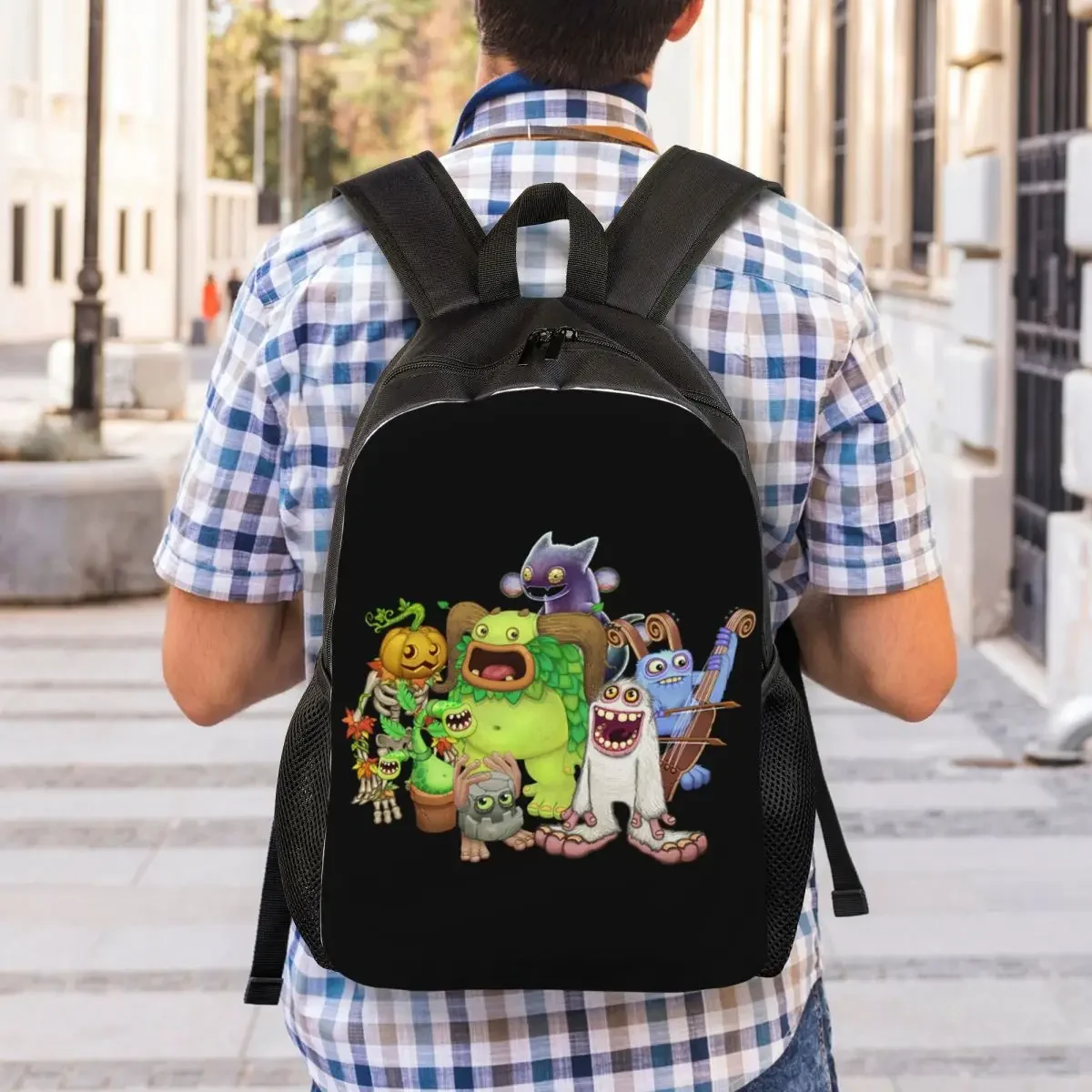 Custom Classic Video Game My Singing Monsters Backpack for Women Men School College Students Bookbag Fits 15 Inch Laptop Bags