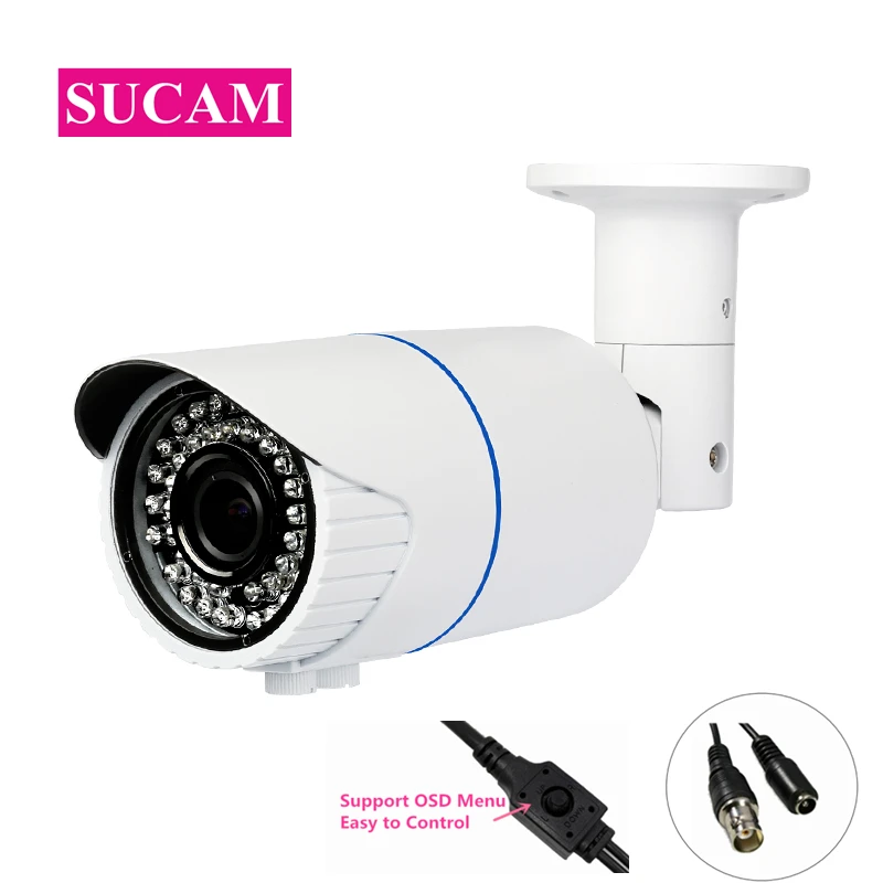 

Waterproof 5MP AHD CCTV Camera Outdoor 2.8-12 Manual Vari Focal Lens White Metal Home Security Camera with OSD Cable