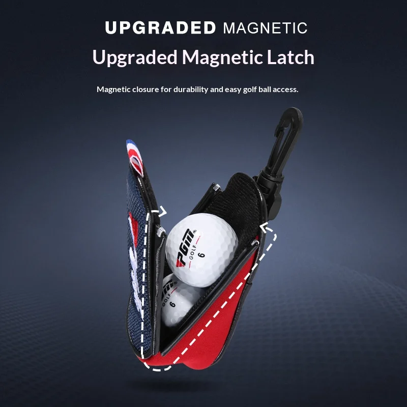 PGM Golf Bag Men's and Women's Lightweight Small Fanny Pack Magnetic Satchel Mini Ball Bag Pendant Can Hold Two Balls