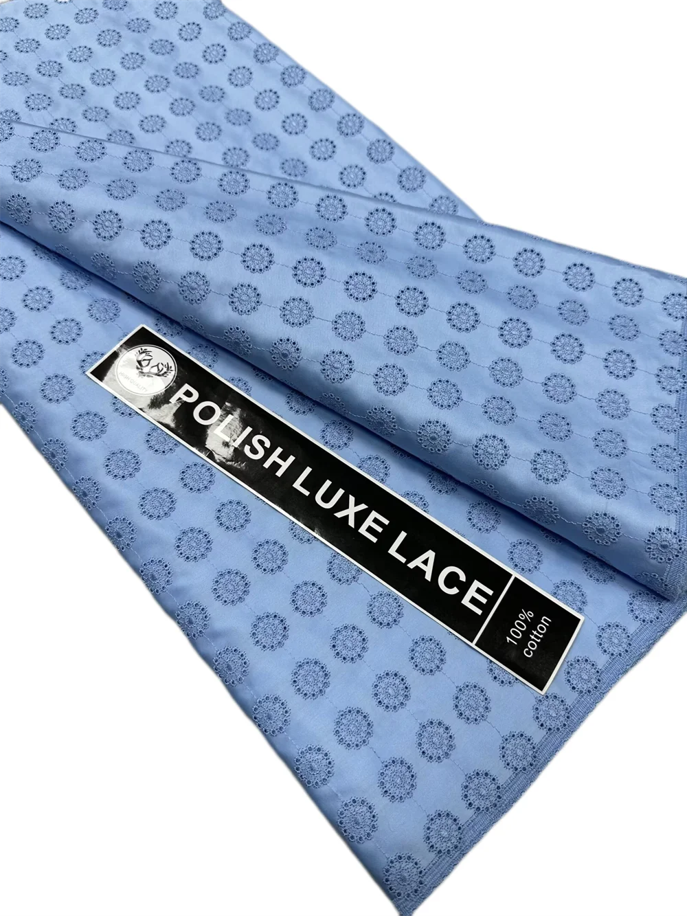 

Luxurious 5Yards Nigerian 100% Cotton Polish Satin Embroidery Fabric High Quality Swiss Voile Lace Material For Men Women Sewing