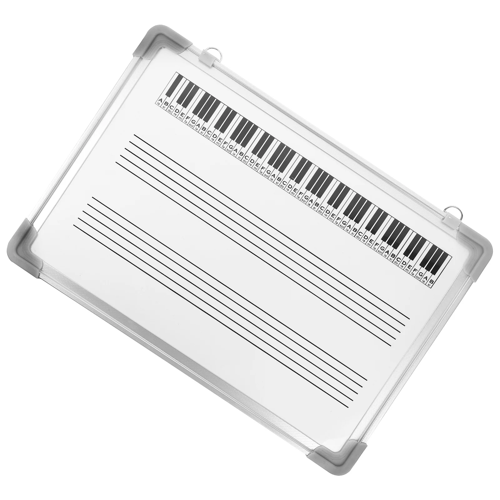 

Staff Whiteboard 30x40cm Double Sided Music Education Wall Mount Dry Erase Board Aluminum Frame Notation Teaching Tool School