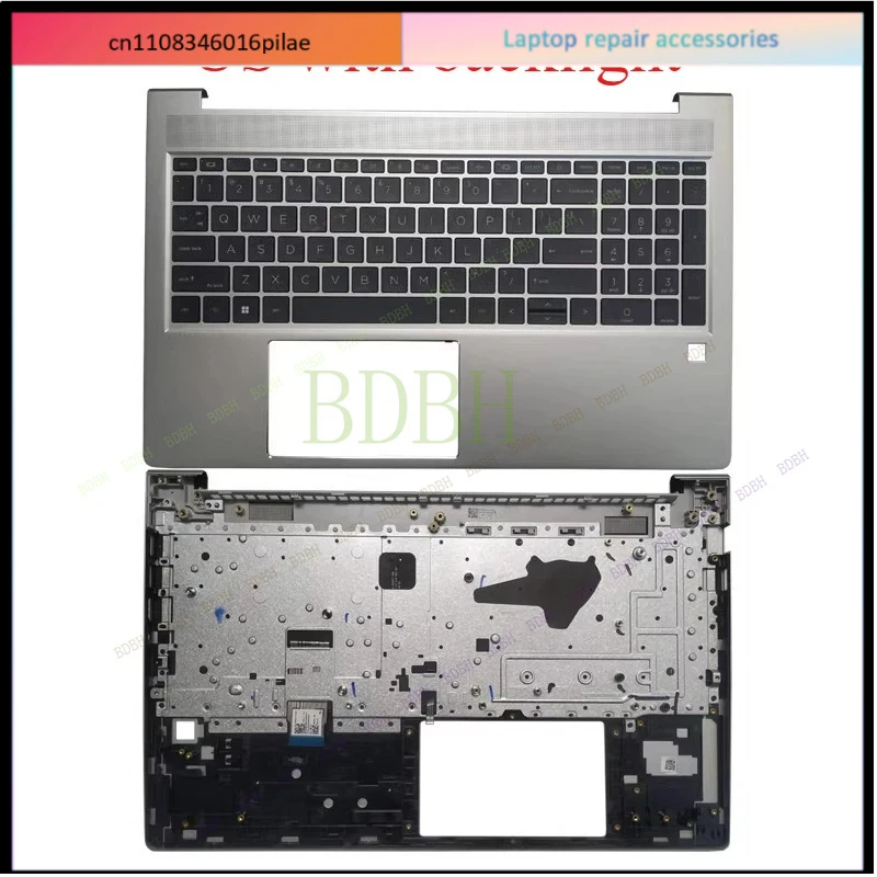 For HP Probook 450 G9 455 G9 With Backlit Keyboard Palmrest Upper Cover Computer Replacement Part Accessories N01933/N01934-001