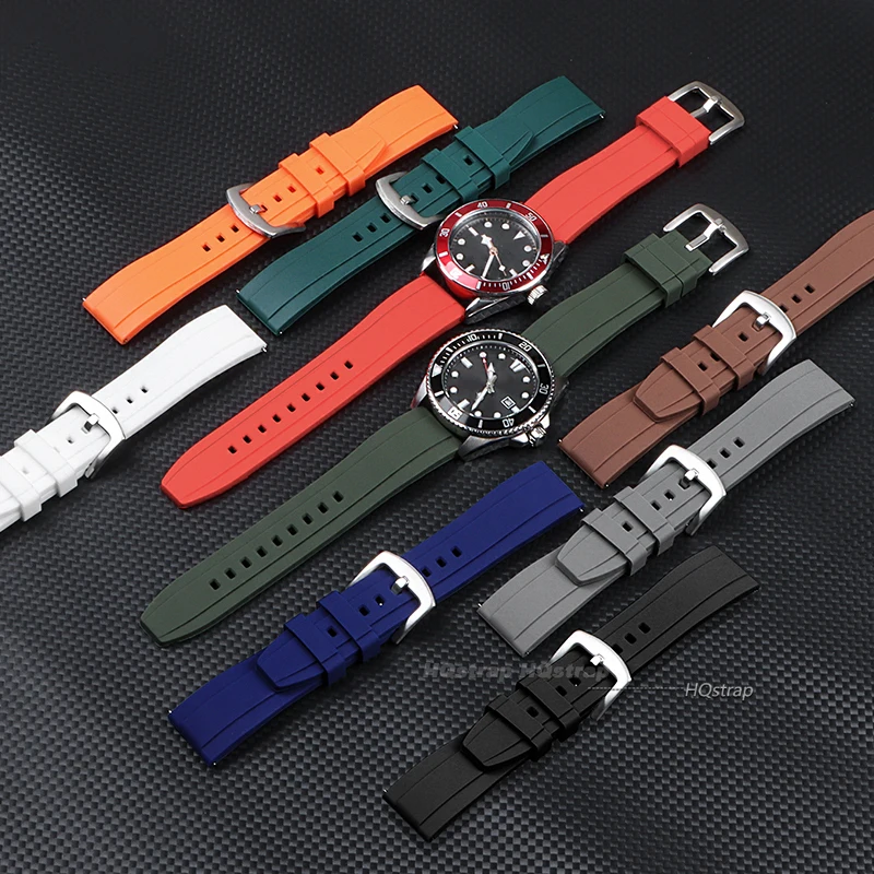 Premium Silicone Watch Band Quick Release Rubber Watch Strap 20mm 22mm Watch Strap Replacement Watchband Women&Men Accessories image 3