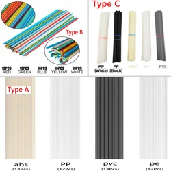 Varilla de soldadura de plástico mezclado, 3 tipos diferentes, varilla de soldadura PPRPPPVCABSPE, soldadura de punta, varilla de soldadura de máquina de soldadura de plástico, 50 piezas