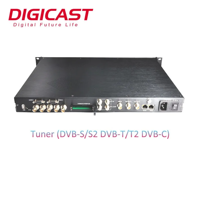 FM Radio Station Equipment Satellite Demodulator HD/SD MPEG2/H.264 Decoding DVB-S S2 Receiver Decoder Tuners