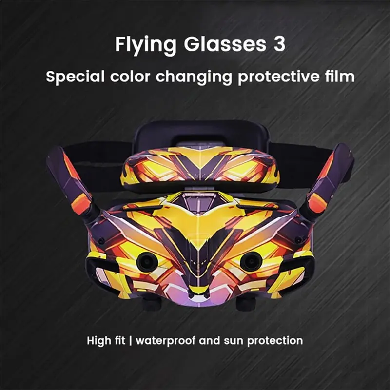 LXYB18B Colorful Skin For DJI Avata 2 PVC-Stickers For DJI Goggles 3 Glasses Protection Accessories Sticker