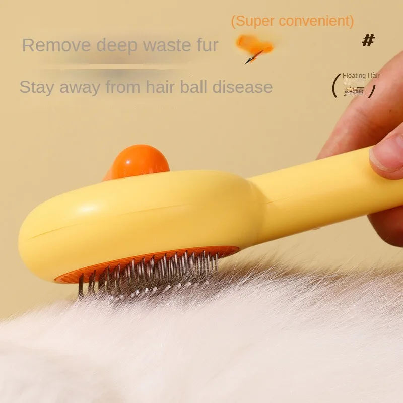 Pet Grooming Tool with Needle Comb and Anti-shedding Brush for Dog and Cat Hair Detangling and Cleaning