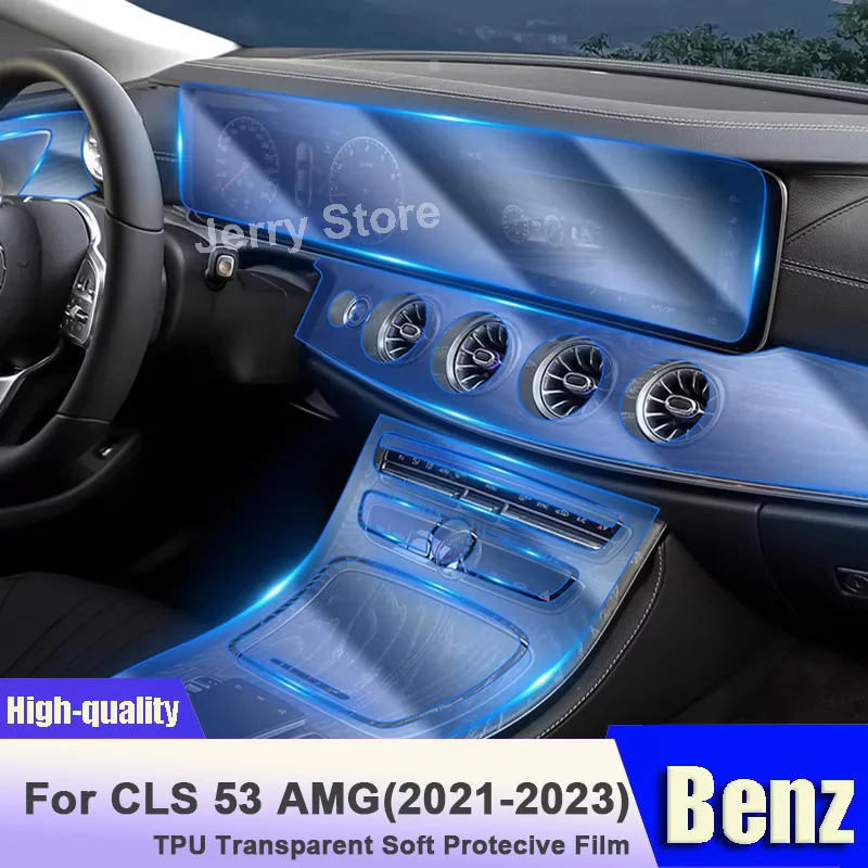 

Anti-Fingerprint Clear Protective Film For CLS 53 AMG(2021-2023) Interior Center Console Screen Cover & Dashboard Repair Sticker