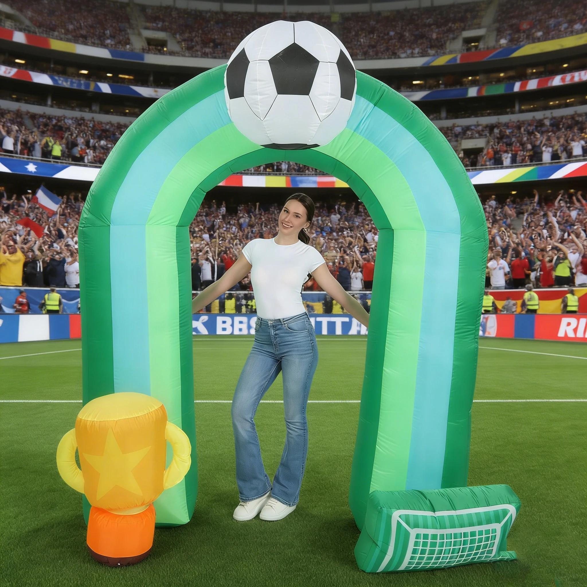 

Гигантская надувная арка в футбольном стиле – реквизит для игр на заднем дворе и фотозон для вечеринок