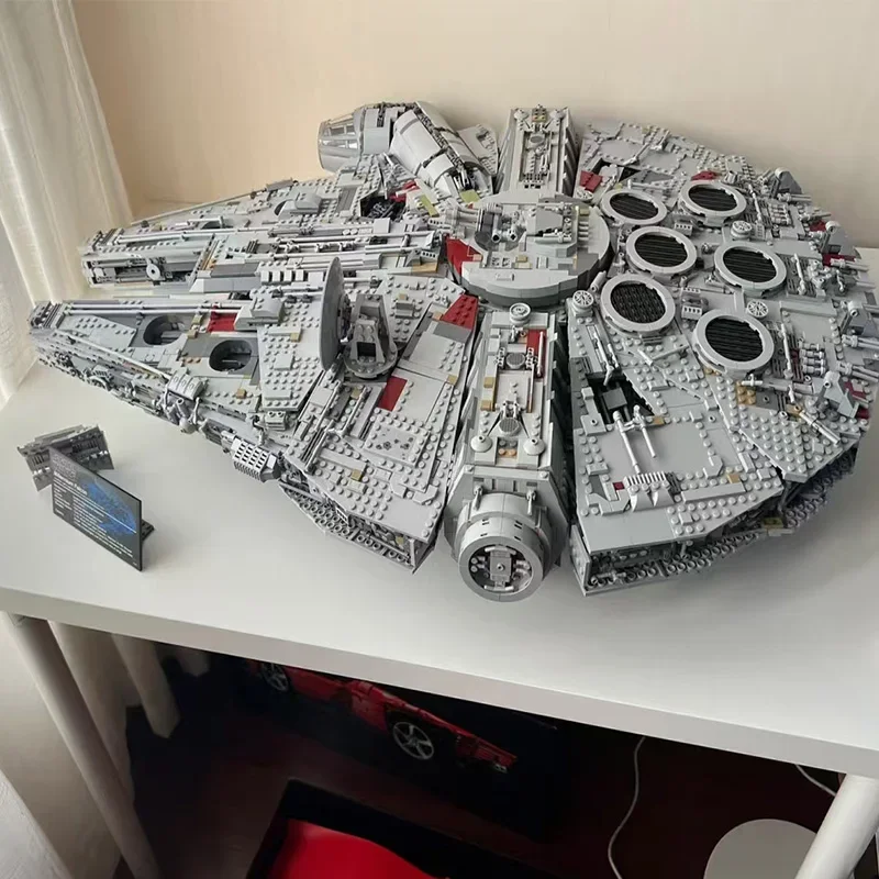 7541 Uds Space Wars 75192 Falcon barco bloques de construcción ladrillos adulto niño milenio nave espacial 05132 para regalos de cumpleaños de Navidad