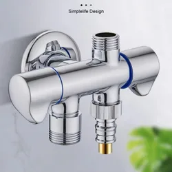 One In Three Out Angle Valve Two Out Three/Fout-way Dual Toilet Water Distribution Valve Triangle Valve Washing Machine Faucet