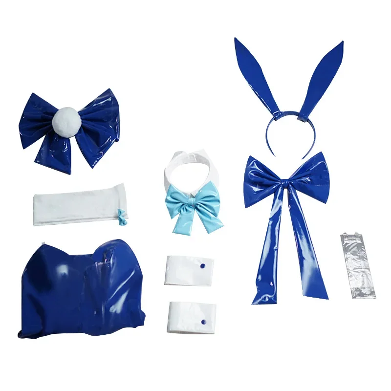 Game Blue Archive Bunny Girl Asuma Toki Cosplay Costume Halloween Role Play Disguise Lingerie Bodysuit Women Girls Blue Suits