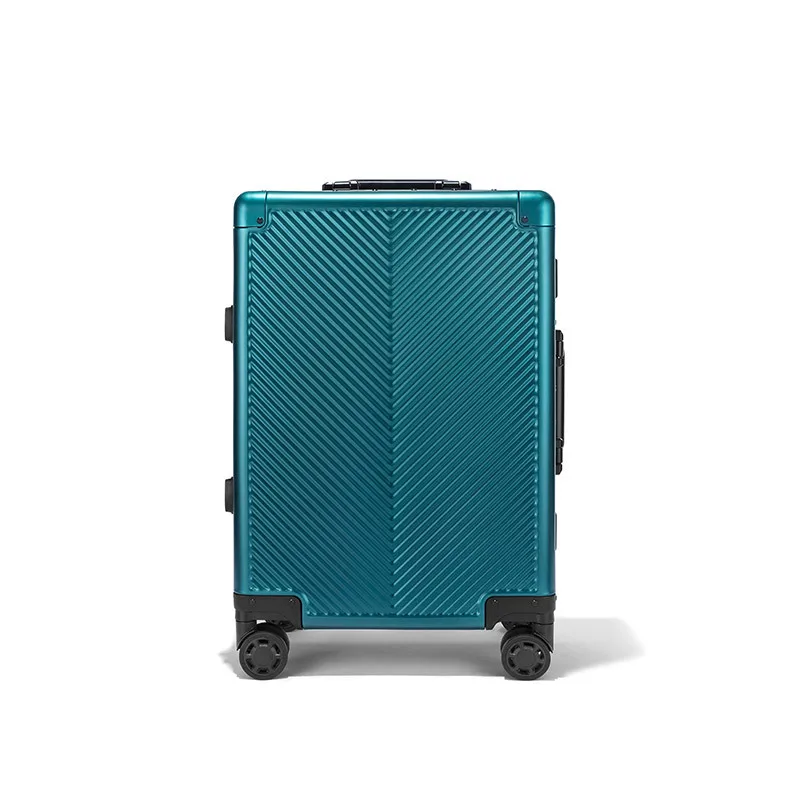 Aluminum-Magnesium Alloy Trolley Case Wide Draw-Bar Luggage Large Capacity Universal Wheel High-Grade Aluminum Frame Suitcase