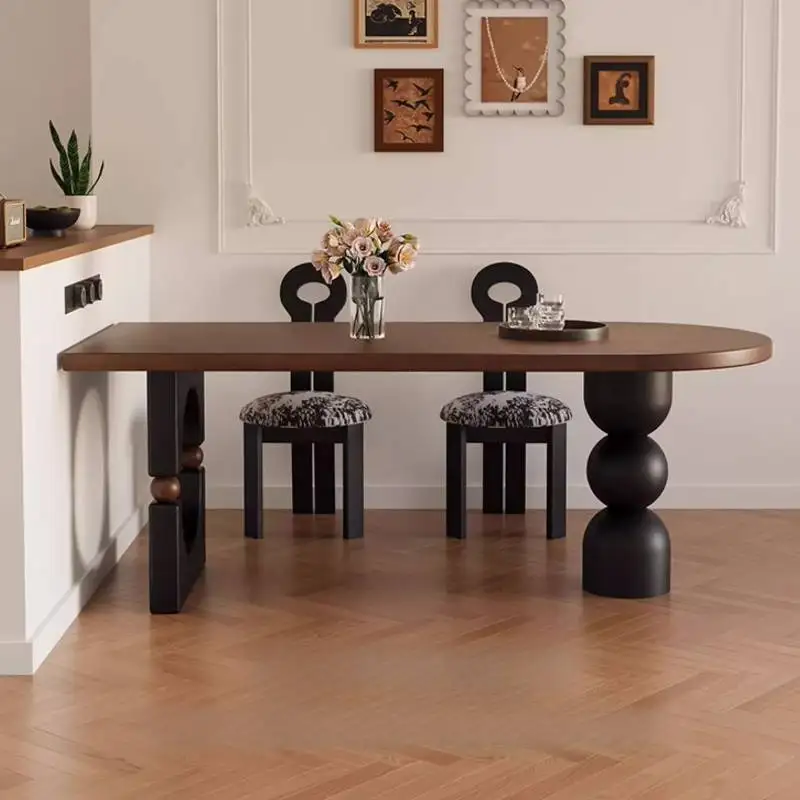 

Luxury Black Dining Tables Wooden Square Design Nordic Kitchen Dining Tables Modern Center High Mesas De Comedor Furniture