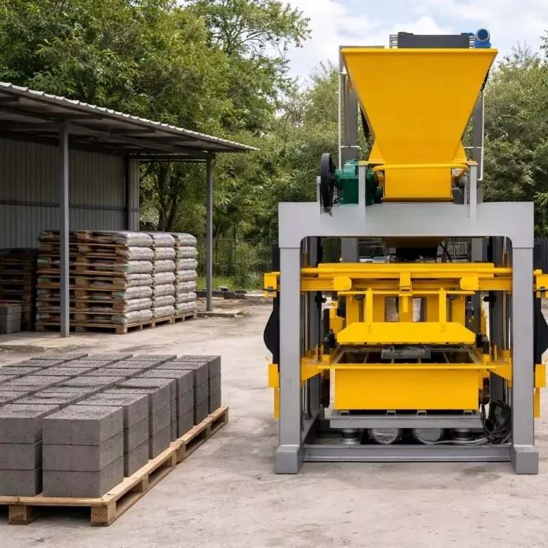 Automatic Brick Maker Machine Concrete Block Manufacturing Equipment Hydraulic Power System