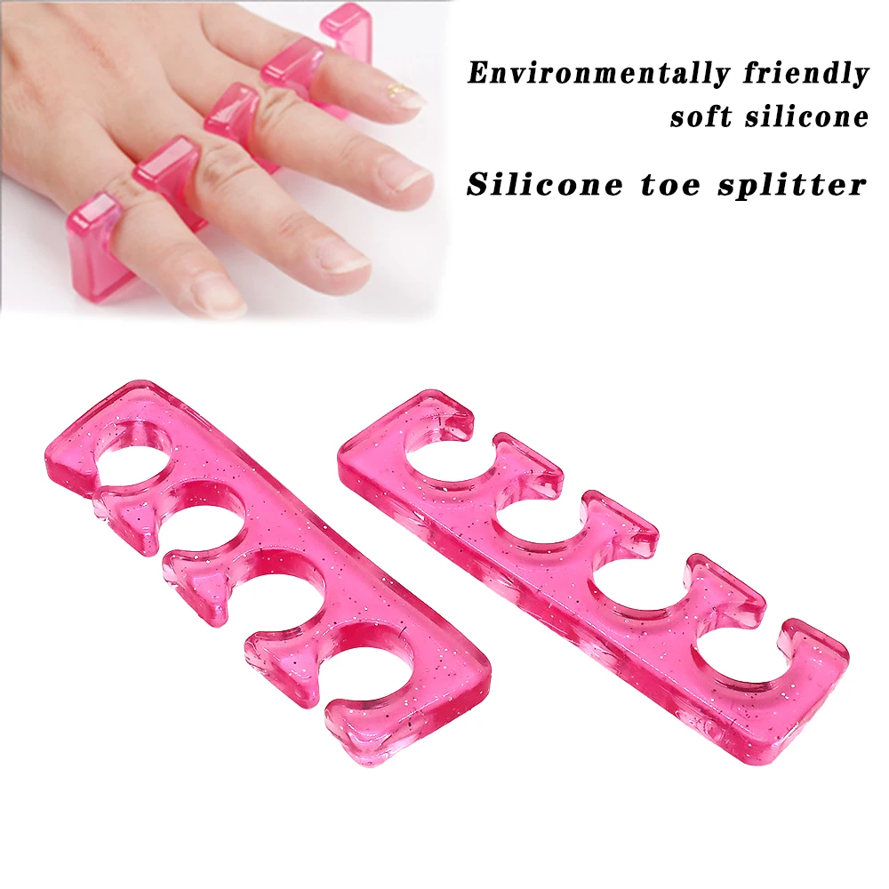 Silicone Soft Finger Toe Nail Art Toe Separators Fingers Foot Sponge UV Gel Polish Manicure Pedicure Pack Nail Kits Beauty Tools