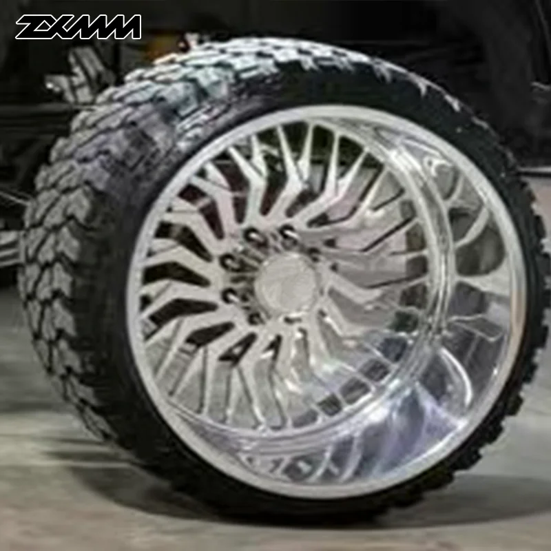 Luxury Forged Alloy Super Single Wheels Polished Rim 24X12 26X12 28X16 PCD 6x135 6x5.5 8x6.5, 8x170 for GMC Sierra 1500