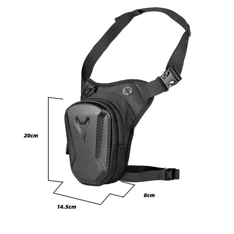 Motorcycle Leg Side Bag EVA Hard Shell Outdoor Casual Waist Bags Motorbike Travel Hiking Mountaineering Waterproof Backpack
