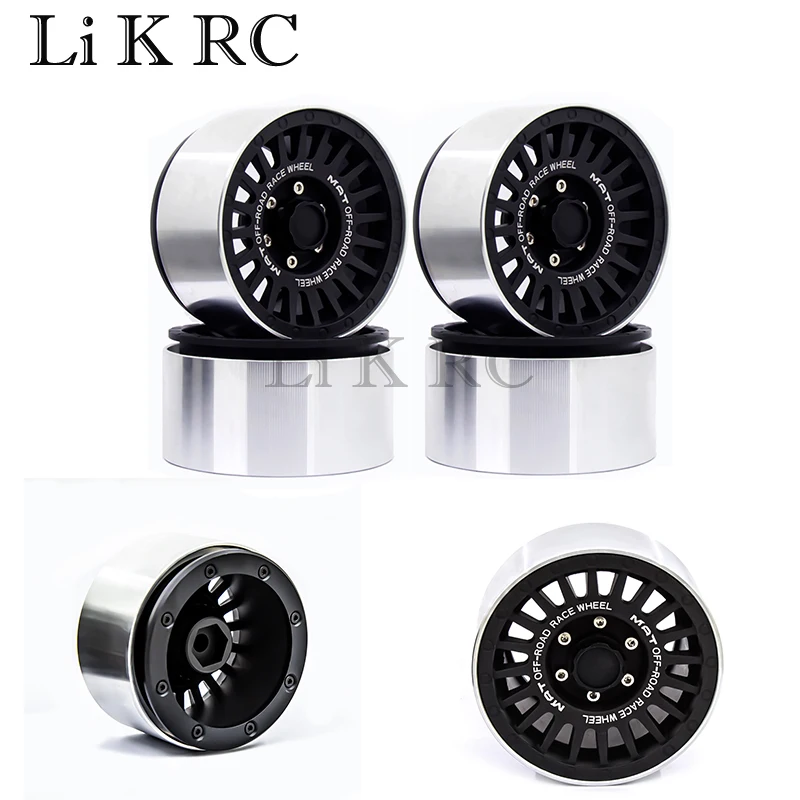 

4Pcs 2.2 Aluminum Alloy Beadlock 2.2" Wheel Rim Hub for 1/10 RC Crawler G53 simulation climbing car scx10 trx-4 arrma redcat L1