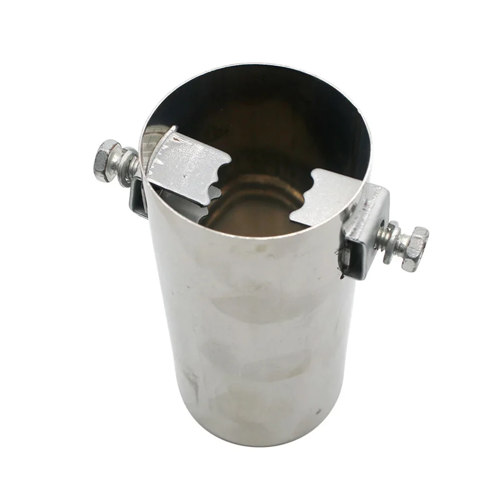 Silenciador universal de ponta de tubo de escape de carro, aço inoxidável, boca inclinada, boca plana, tubo traseiro, veículo, substituição automática