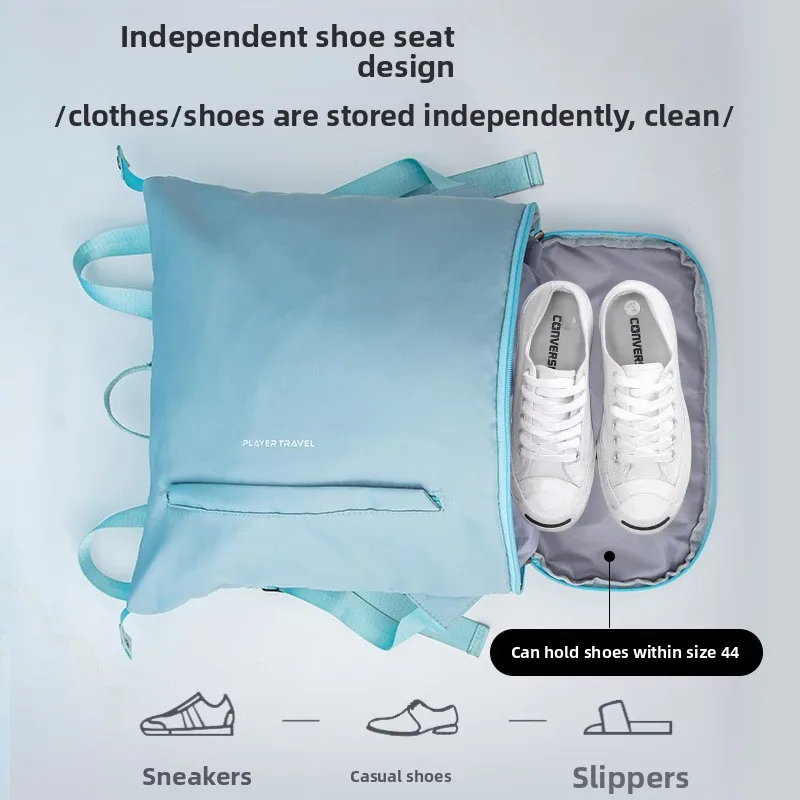 Swimming Backpack with Dry Wet Separation - Waterproof Sports Bag for Beach Pool, Sandproof Mesh Gym Backpack with Separate Comp