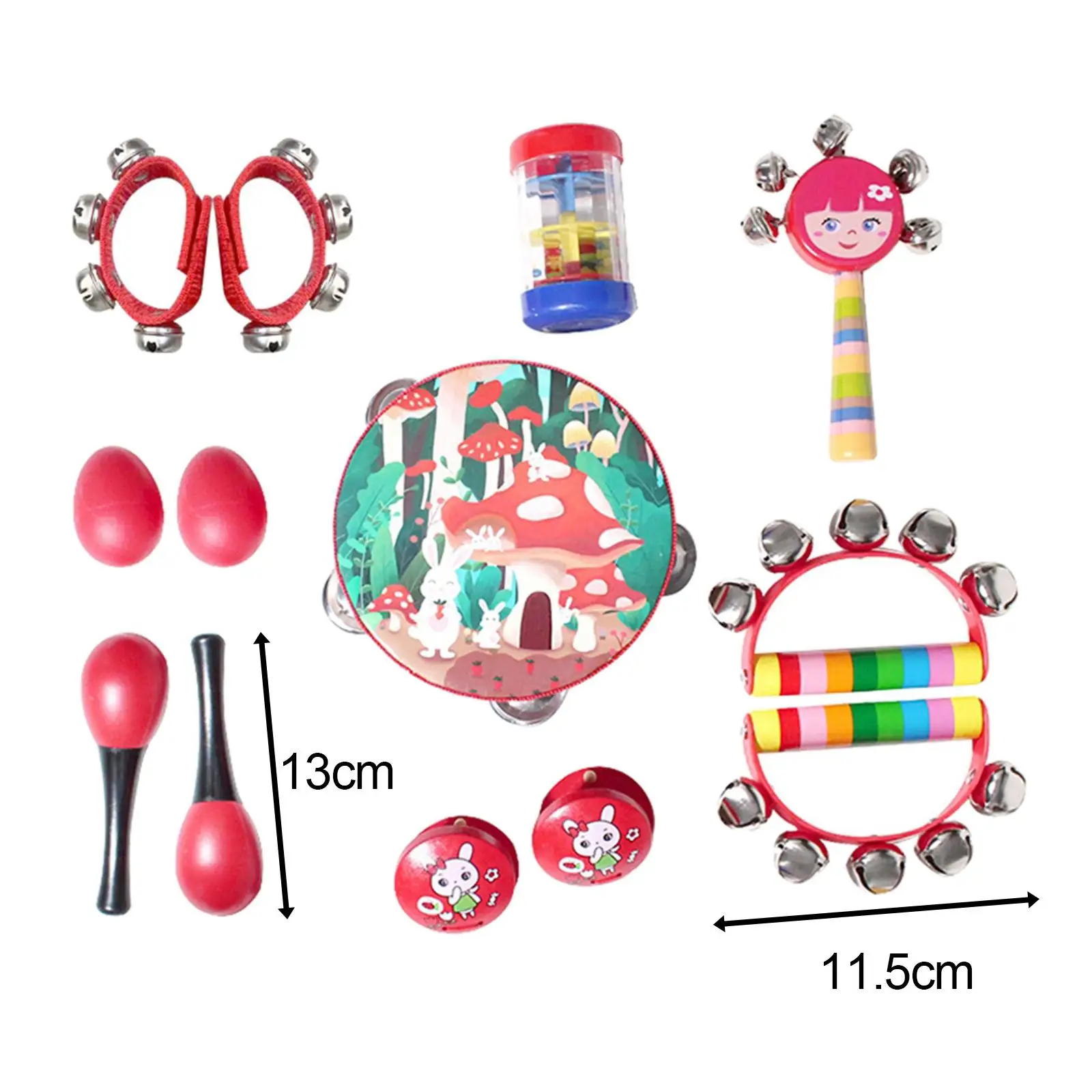 13Pcs Montessori Music Toy Percussion Sets Rhythm for Party Toys Preschool