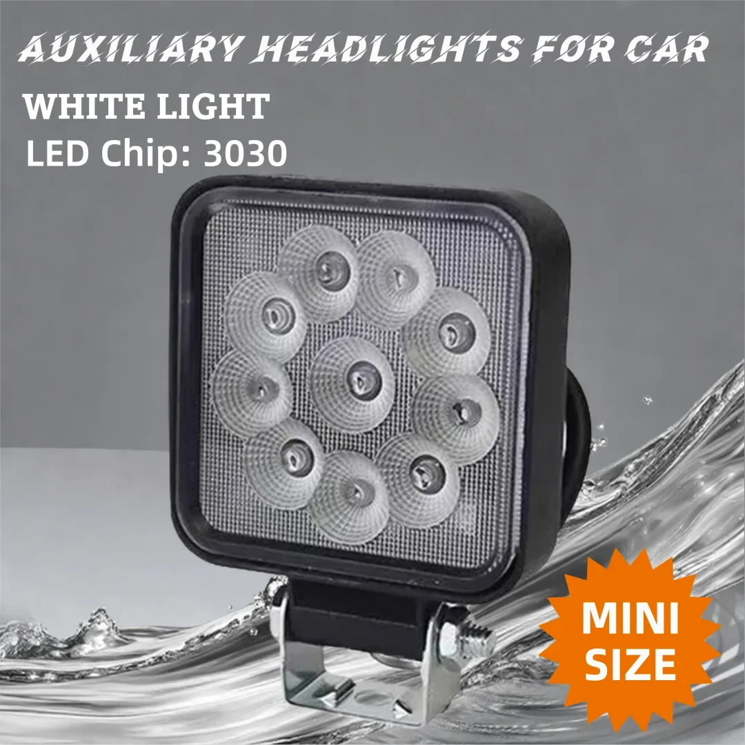 

Mini 2.5 "Square Mini Led Square Work Light Pole Auxbeam 10LED Cross Country Marine Floodlight 4X4 Jeep JK 4Wd Truck 9V-30V