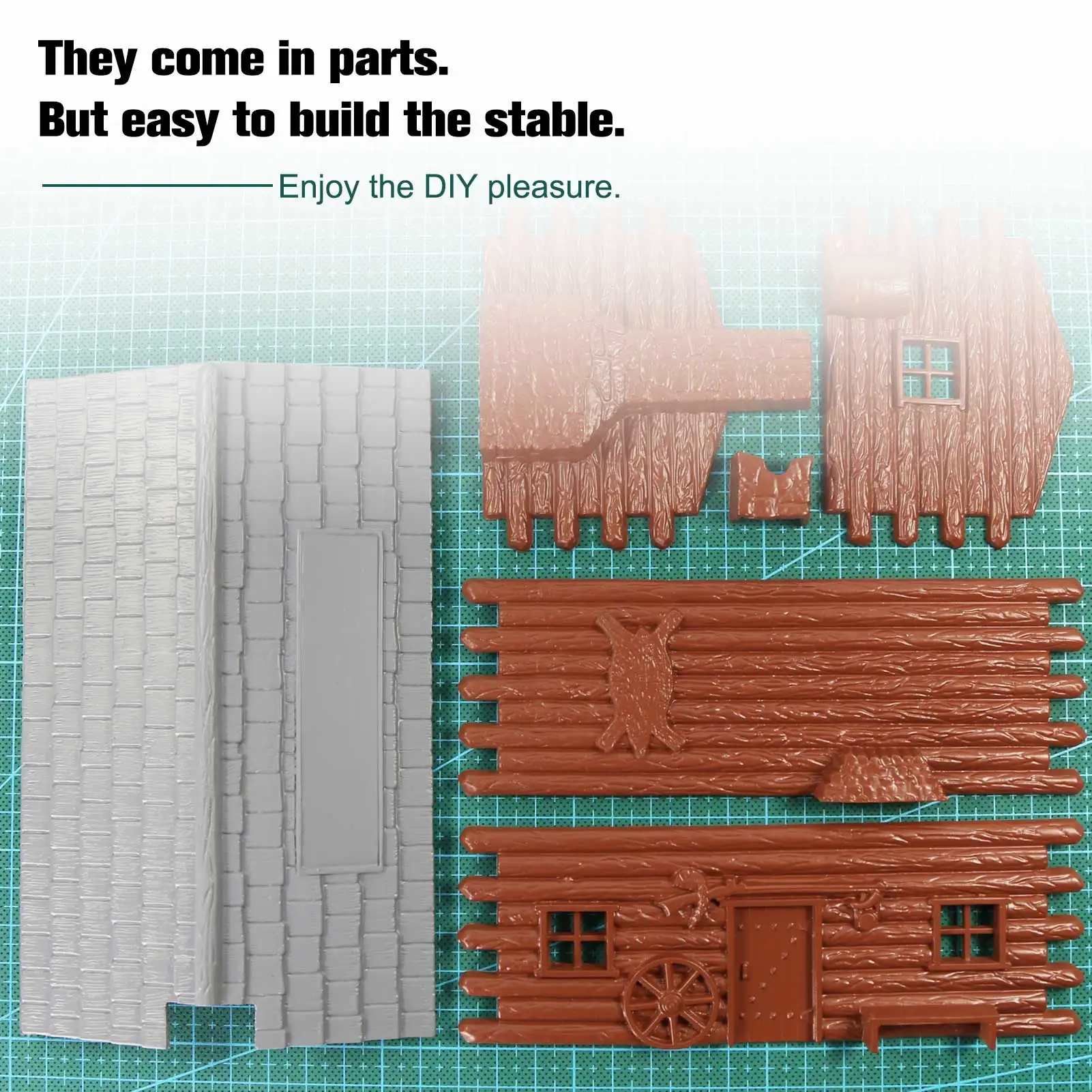 Kit de cabine à bûches modèle Evemodel O Scale pour la disposition des trains modèles JZO02 (non assemblé)