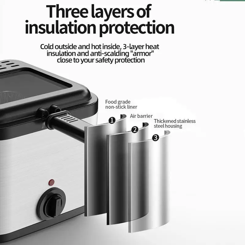 Fritadeira de donuts de 2,5 litros para uso comercial