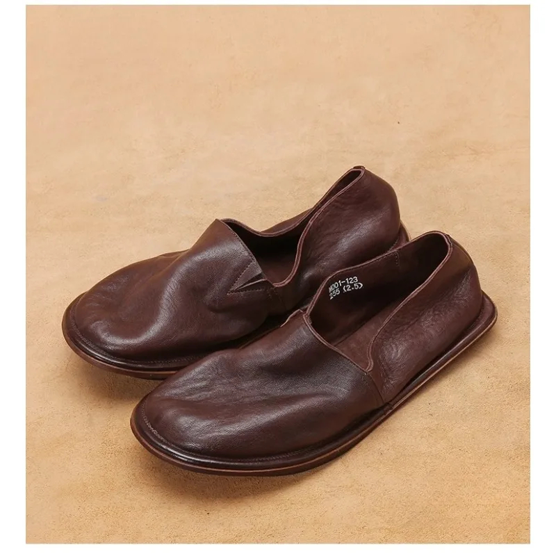 

Handmade Genuine Leather Comfortable Casual Loafers Men's Shoes Spring Summer Office Business Oxfords Male Leather Shoes