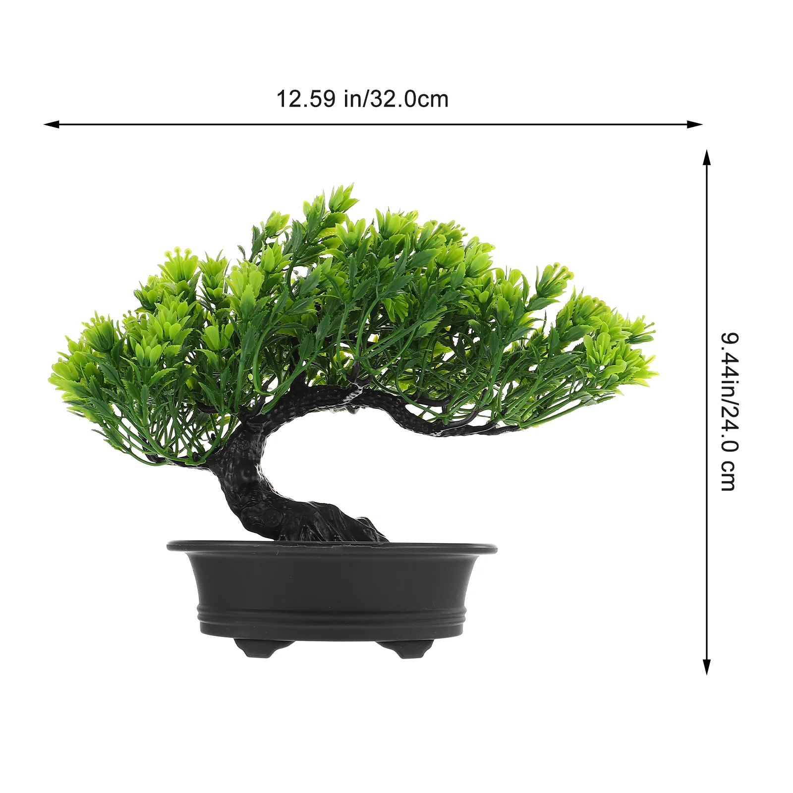 Artificial Bonsai Pine Tree Lifelike Simulation Plant with Natural Grass Design for Desktop Adornment and Greenery Photo Prop