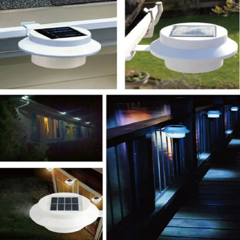 

Guardrail Eaves LED Solar Lights Sink Outdoor Rainproof Walls Fences and Railings